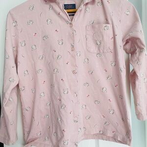 Light Pink Button Down shirt with pajamas